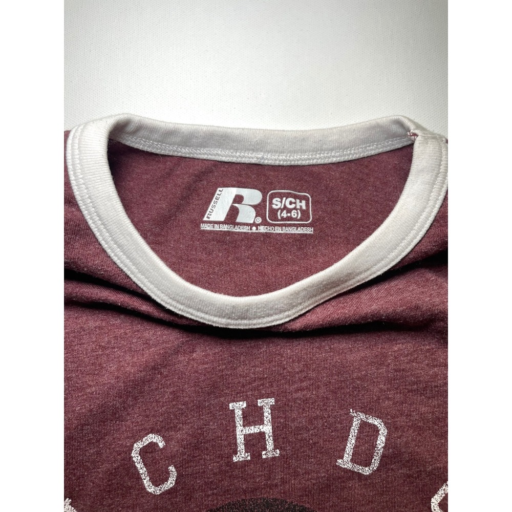 Russell Athletic Texas A&M Aggies Football Ringer T-Shirt Maroon Small 0271 - Picture 3 of 6